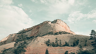 gray mountains, Mountains, Zion national park, Usa HD wallpaper