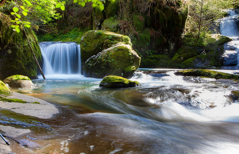 landscape, nature, water, rocks HD wallpaper