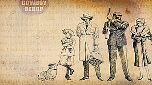 Cowboy Bebop poster, Cowboy Bebop, Spike Spiegel, Faye Valentine, Jet Black