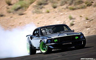 black coupe, muscle cars, car, Ford Mustang HD wallpaper