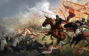 gladiator illustration, Winged Hussars, Lithuania, Poland, horse