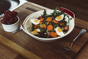 carrots with egg, Salad, Vegetables, Eggs