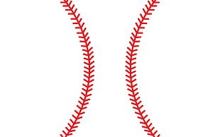 red and white baseball, baseball, minimalism