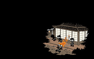 four ninjas illustration