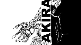 Akira wallpaper, monochrome, Akira, tetsuo shima, anime HD wallpaper