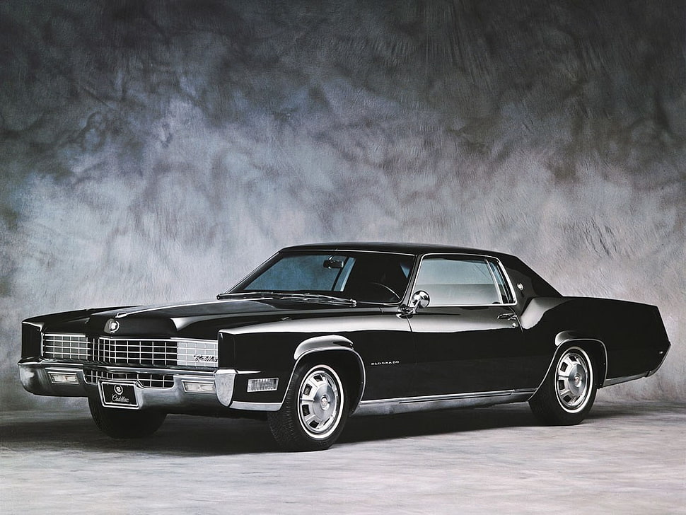 classic black coupe HD wallpaper