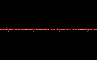 red chain-link barbed wire