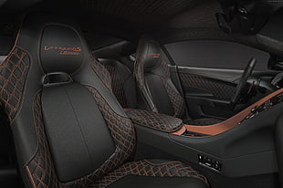 black and brown vehicle interior