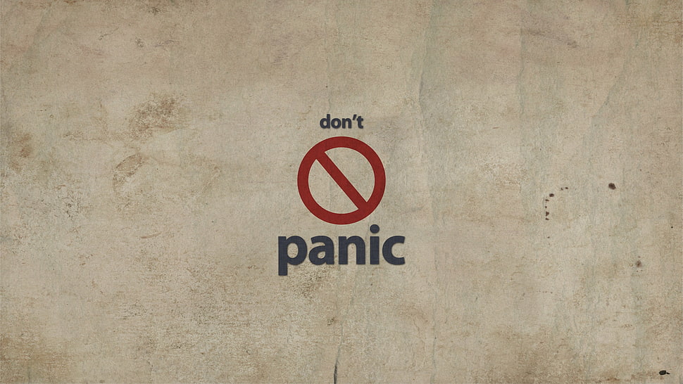 Don't Panic signage HD wallpaper