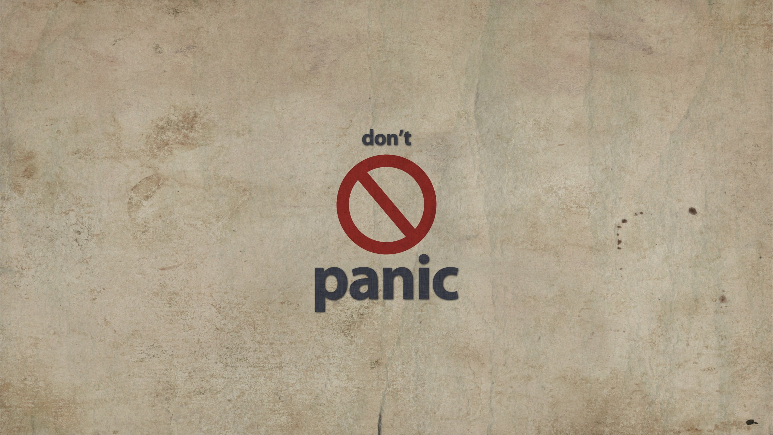 Don't Panic signage