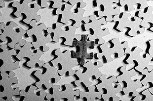 grey and black jigsaw puzzles HD wallpaper