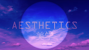 Aesthetics digital wallpaper, vaporwave, kanji, Chinese characters HD wallpaper