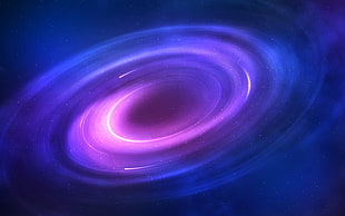 black, blue, and purple galaxy digital wallpaper, 3D, simple background