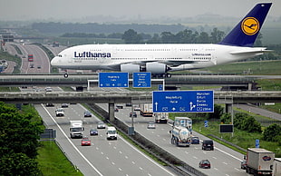 white Lufthansa airplane, aircraft, passenger aircraft, Lufthansa, Airbus