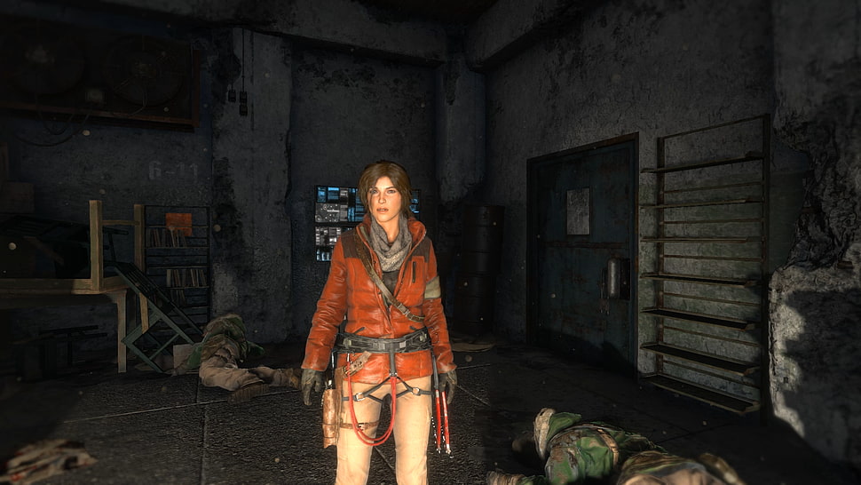 videogame screenshot, Lara Croft, Tomb Raider, Rise of the Tomb Raider, bunker HD wallpaper
