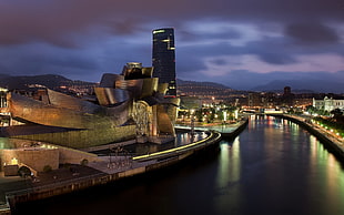 Guggenheim Museum, Bilbao, landscape, Bilbao, Spain, museum HD wallpaper