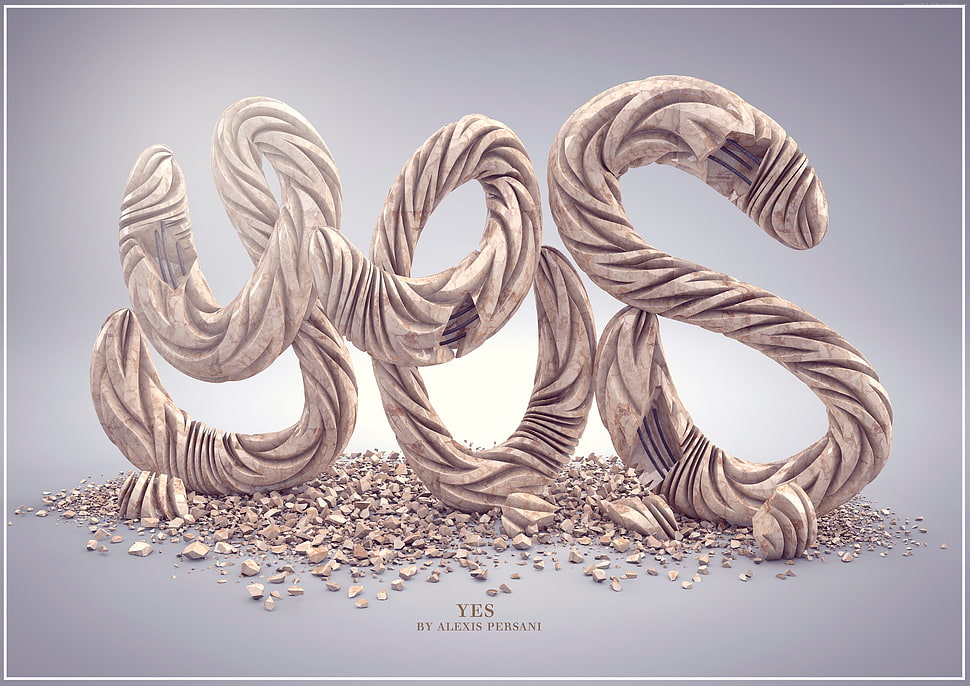 yes free standing letter HD wallpaper