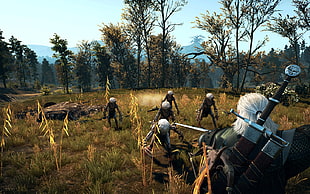 Witcher digital wallpaper, The Witcher 3: Wild Hunt, Geralt of Rivia