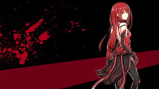 red haired female anime character wallpapper, manga, Elsword, redhead, Elesis (Elsword)