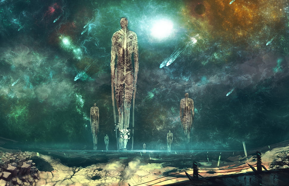 alien illustration, abstract, surreal, space, creature HD wallpaper