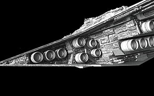 gray Star Wars star destroyer, artwork, Star Destroyer, Star Wars