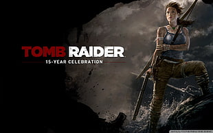 Tomb Raider 15-year celebration digital wallpaper, Tomb Raider, Lara Croft, video games