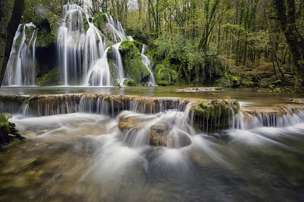 waterfall nature's photography HD wallpaper