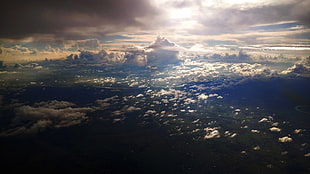 sea of clouds, aerial view, Bangladesh, clouds