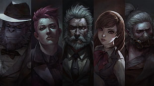 five Overwatch characters, Overwatch, D.Va (Overwatch), Winston (Overwatch), Reinhardt (Overwatch)