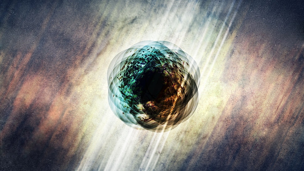 digital wallpaper, space, sphere, digital art HD wallpaper