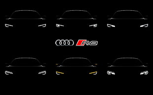 Audi logo, Audi, car, Audi R8, lights