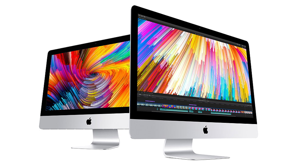 two silver iMac G6 HD wallpaper