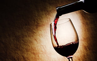 clear wine glass, wine, drink