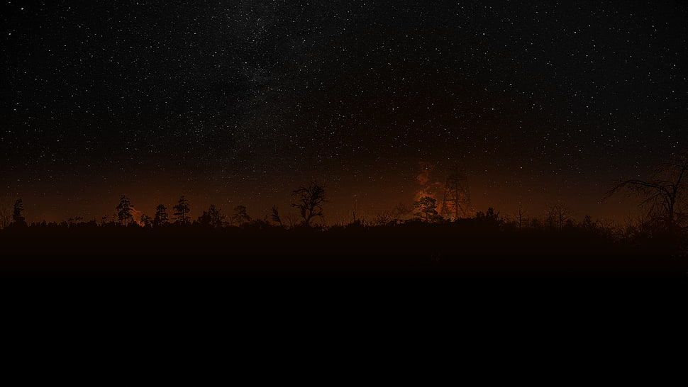 night, silhouette HD wallpaper