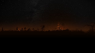 night, silhouette HD wallpaper