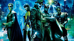 game application, movies, Watchmen, Rorschach, Dr. Manhattan HD wallpaper