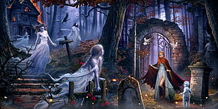ghost inside cemetery HD wallpaper