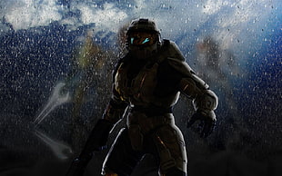 game character illustration, Halo, Master Chief, video games