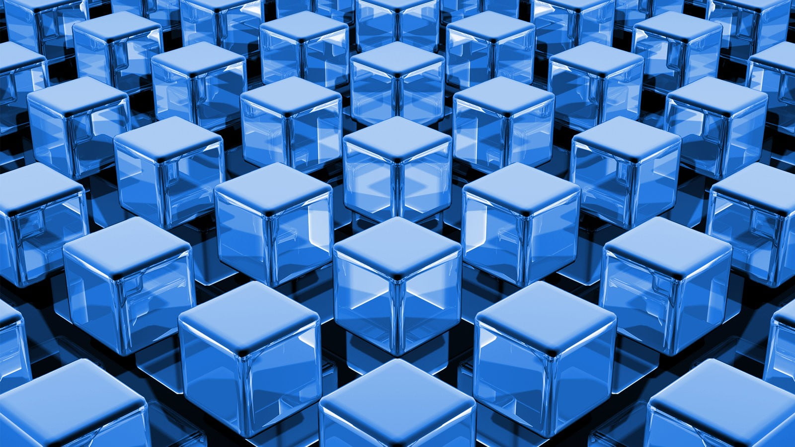 blue and white wooden table, abstract, cube, blue