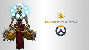 true self is without form text overlay, Blizzard Entertainment, Overwatch, video games, logo HD wallpaper