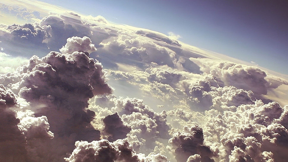 gray and white clouds, sky, clouds, atmosphere, nature HD wallpaper