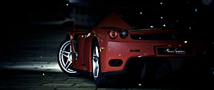 red Ferrari sports coupe, ultra-wide, car, Ferrari