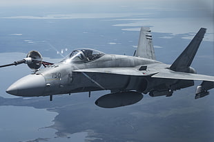 gray 750 jet fighter plane HD wallpaper