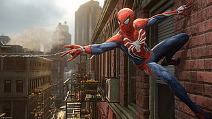 Marvel Spider-Man digital wallpaper, video games, Spider-Man, Spider-Man (2018)