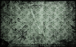 white and gray fluer de lis print