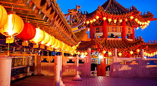 red and black temple