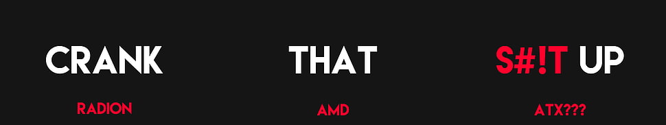 Crank text, AMD HD wallpaper