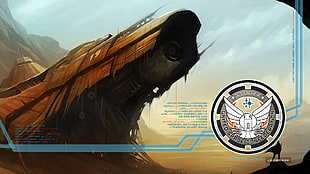 United Space Confederation digital wallpaper, Star Citizen, United Space Confederation, shipwreck, video games