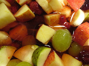 close-up photo of sliced fruits