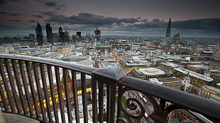 brown wooden frame glass top table, cityscape, London HD wallpaper